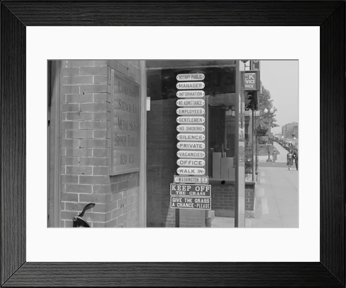 Framed Print : Signs, Washington, D. C Framed Print : Signs, Washington, D. C