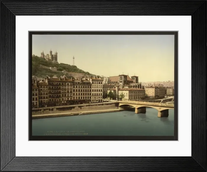 Framed Print : Tilsit (i. e. Tilsih) Bridge, Lyons, France Framed Print : Tilsit (i. e. Tilsih) Bridge, Lyons, France