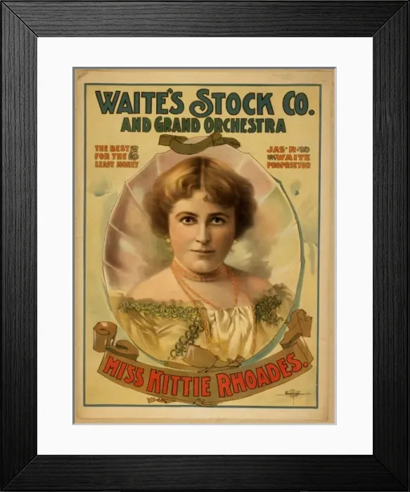 Framed Print : Waites Stock Co. and grand orchestra the best for the least Framed Print : Waites Stock Co. and grand orchestra the best for the least