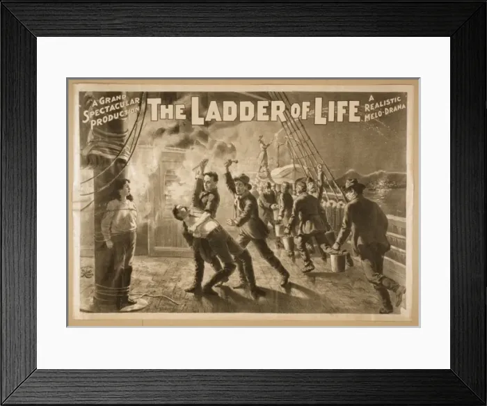 Framed Print : The ladder of life a grand spectacular production : a realis Framed Print : The ladder of life a grand spectacular production : a realis