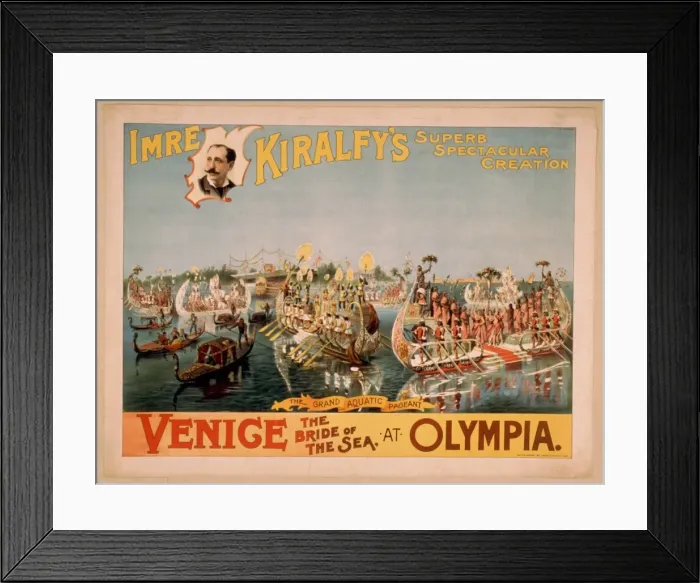 Framed Print : Imre Kiralfys superb spectacular creation, Venice, the brid Framed Print : Imre Kiralfys superb spectacular creation, Venice, the brid