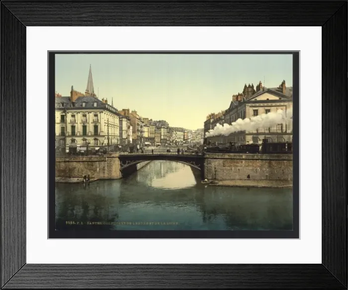 Framed Print : Confluence of Edre (i. e. Erdre) and Loire, Nantes, France Framed Print : Confluence of Edre (i. e. Erdre) and Loire, Nantes, France