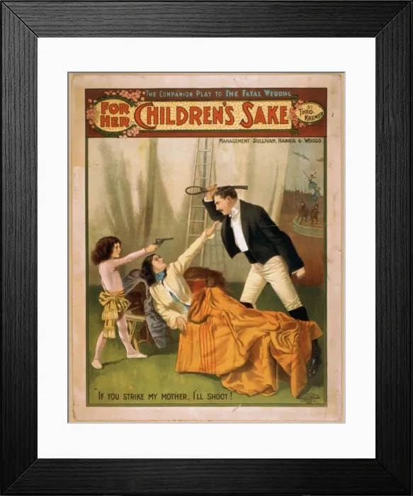 Framed Print : For her childrens sake by Theo. Kremer : the companion play Framed Print : For her childrens sake by Theo. Kremer : the companion play