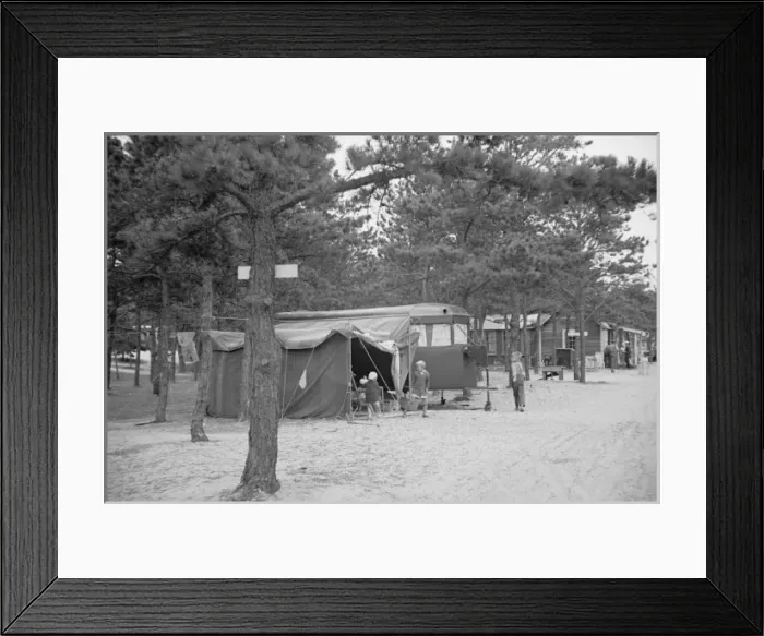 Framed Print : Scenes at the auto trailer camp, Dennis Port, Massachusetts Framed Print : Scenes at the auto trailer camp, Dennis Port, Massachusetts