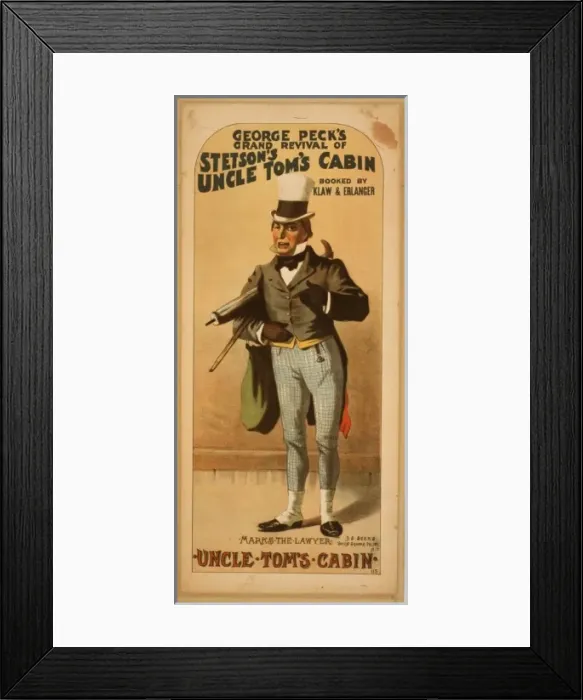 Framed Print : George Pecks grand revival of Stetsons Uncle Toms cabin b Framed Print : George Pecks grand revival of Stetsons Uncle Toms cabin b