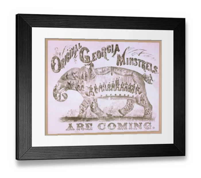 Framed Print : Original Georgia Minstrels are coming Framed Print : Original Georgia Minstrels are coming