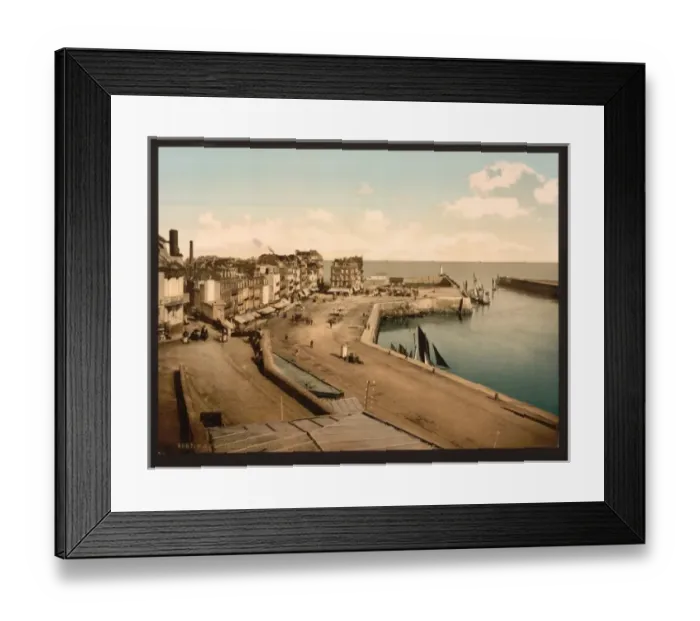 Framed Print : The wharf from the harbor, Treport, France Framed Print : The wharf from the harbor, Treport, France