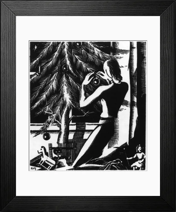 Framed Print : Decorating a Christmas tree Framed Print : Decorating a Christmas tree