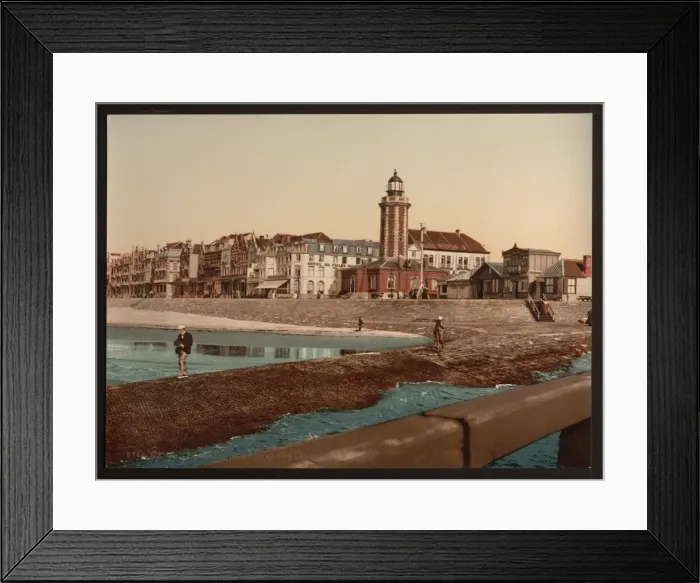 Framed Print : The lighthouse and villas, Blankenberghe, Belgium Framed Print : The lighthouse and villas, Blankenberghe, Belgium