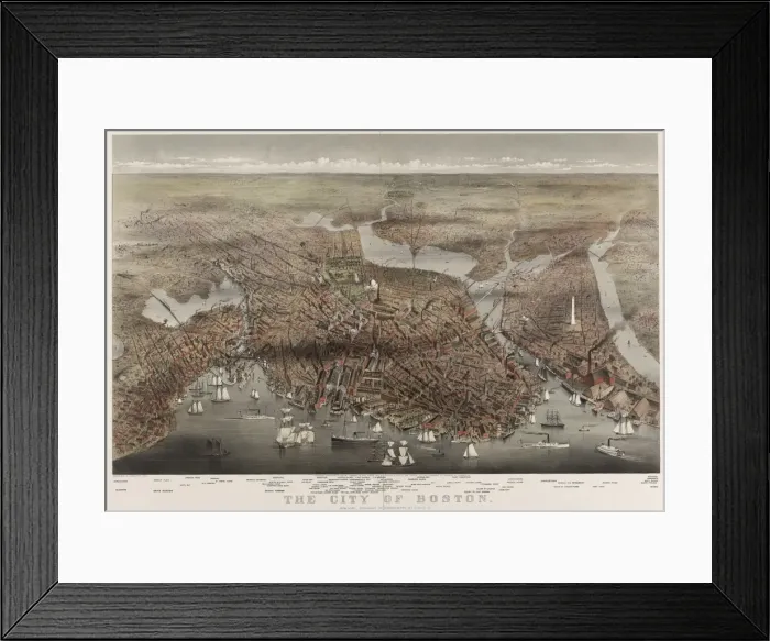 Framed Print : The City of Boston Framed Print : The City of Boston