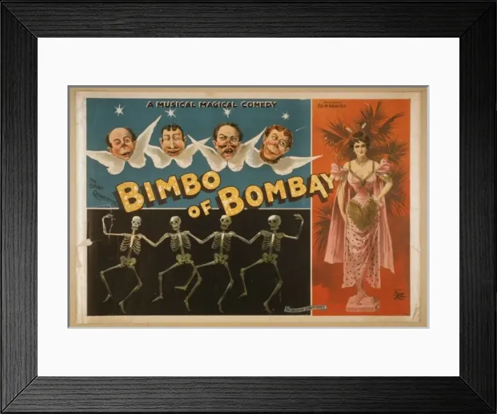 Framed Print : A magical musical comedy, Bimbo of Bombay Framed Print : A magical musical comedy, Bimbo of Bombay