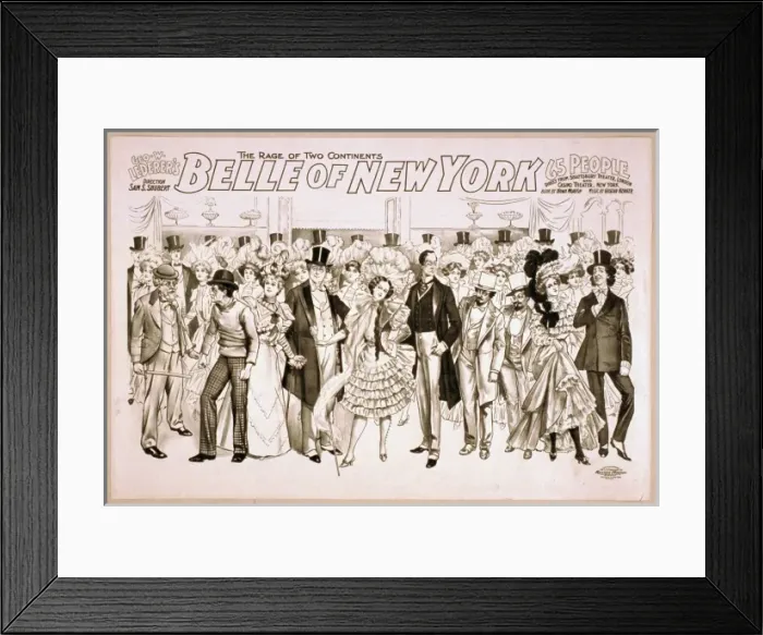Framed Print : Geo. W. Lederers Belle of New York the rage of two continen Framed Print : Geo. W. Lederers Belle of New York the rage of two continen