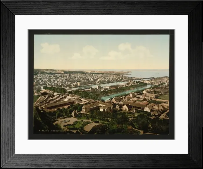 Framed Print : General view from fort du Roule, Cherbourg, France Framed Print : General view from fort du Roule, Cherbourg, France