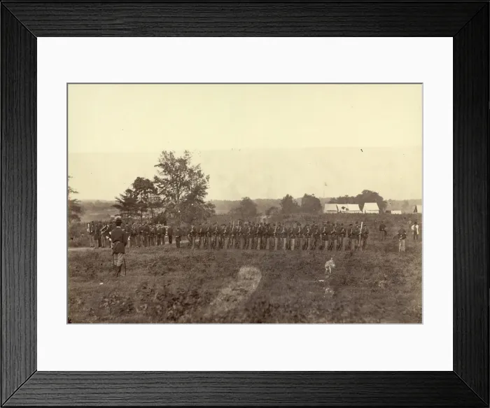 Framed Print : 8th US Infantry at Headquarters Army of Potomac near Fairfax