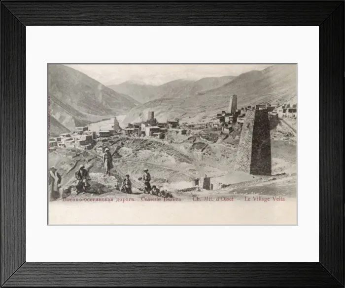 Framed Print : Velta Village on the Ossetian Military Highway Framed Print : Velta Village on the Ossetian Military Highway