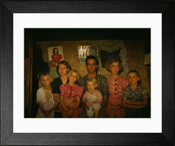 Framed Print : Jack Whinery, homesteader, and his family, Pie Town, New Mex Framed Print : Jack Whinery, homesteader, and his family, Pie Town, New Mex