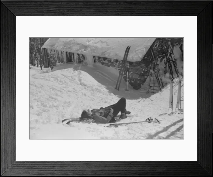 Framed Print : Forest rangers hut also used by skiers in the winter, near Framed Print : Forest rangers hut also used by skiers in the winter, near