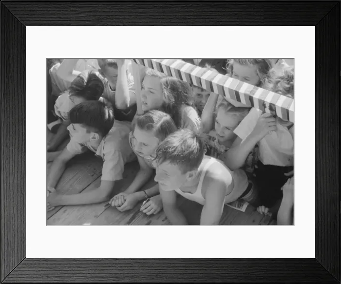 Framed Print : Spectators at beauty contest held during July 4th celebratio Framed Print : Spectators at beauty contest held during July 4th celebratio