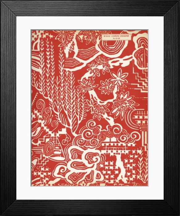 Framed Print : Fabric design, Art Gout Beaute, 1924 Framed Print : Fabric design, Art Gout Beaute, 1924
