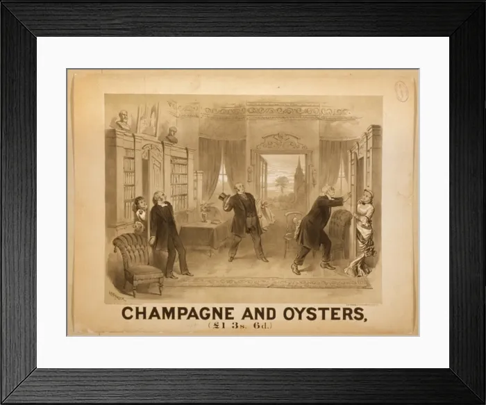 Framed Print : Champagne and oysters Framed Print : Champagne and oysters