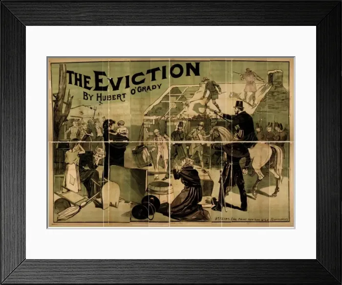 Framed Print : The eviction by Hubert O Grady Framed Print : The eviction by Hubert O Grady