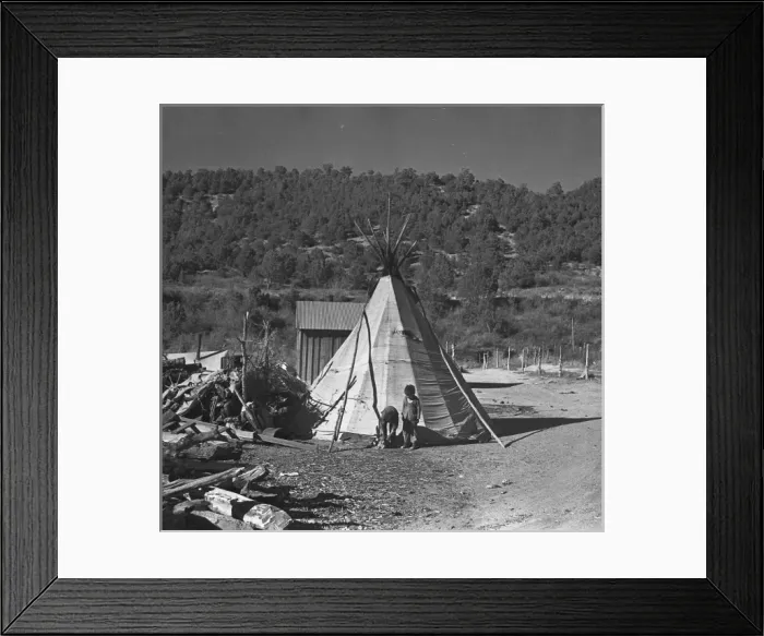 Framed Print : Indian tepee. Mescalero Reservation, New Mexico Framed Print : Indian tepee. Mescalero Reservation, New Mexico