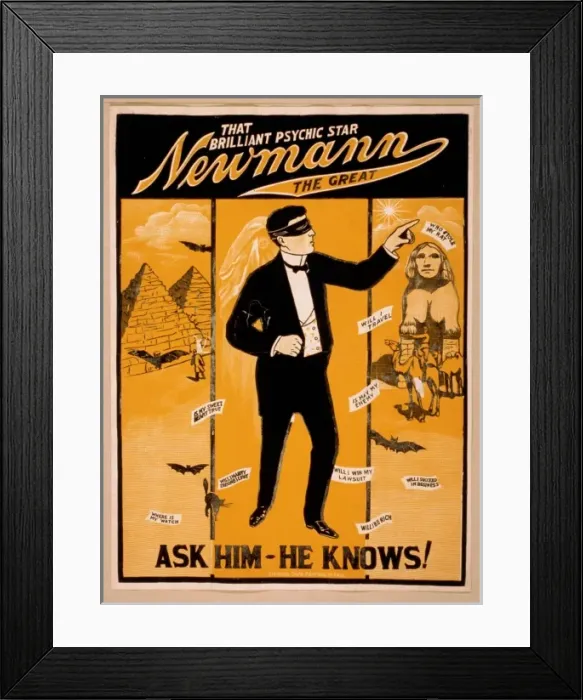 Framed Print : That brilliant psychic star, Newmann the Great Framed Print : That brilliant psychic star, Newmann the Great