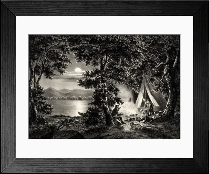 Framed Print : Night by the Camp-Fire Framed Print : Night by the Camp-Fire