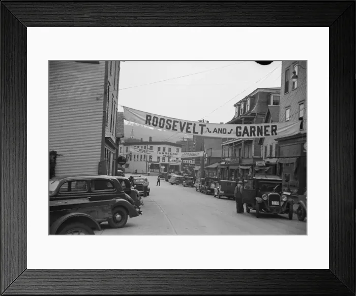 Framed Print : Roosevelt banner, Hardwick, Vermont Framed Print : Roosevelt banner, Hardwick, Vermont