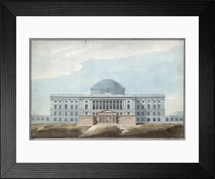 Framed Print : United States Capitol, Washington, DC Elevation of west fron Framed Print : United States Capitol, Washington, DC Elevation of west fron