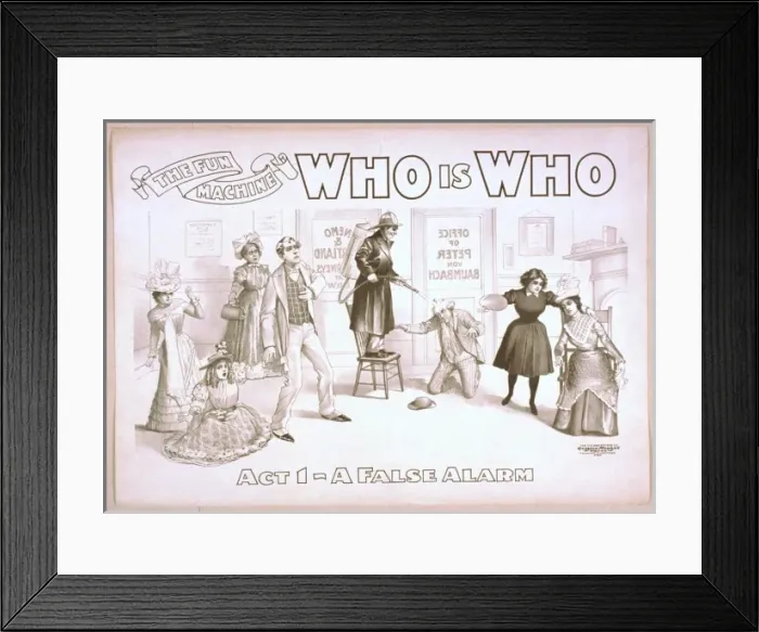 Framed Print : The fun machine, Who is who Framed Print : The fun machine, Who is who