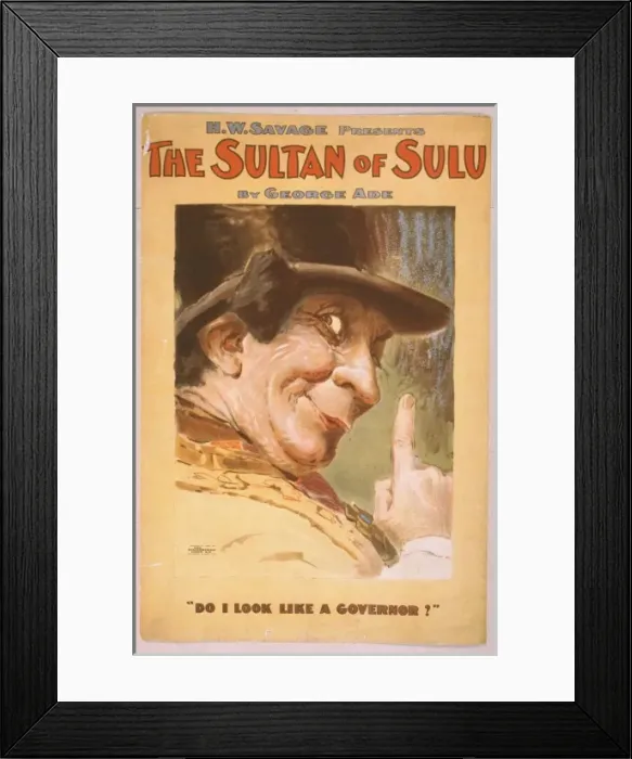 Framed Print : HW Savage presents The sultan of Sulu by George Ade Framed Print : HW Savage presents The sultan of Sulu by George Ade