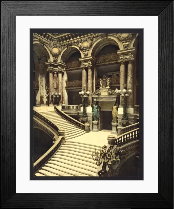 Framed Print : The Opera House, the grand staircase, Paris, France Framed Print : The Opera House, the grand staircase, Paris, France