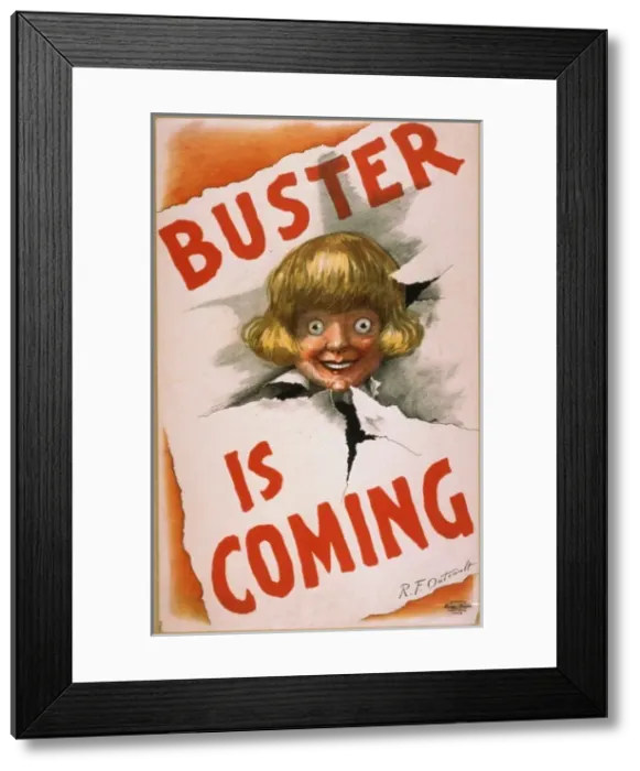 Framed Print : Buster is coming