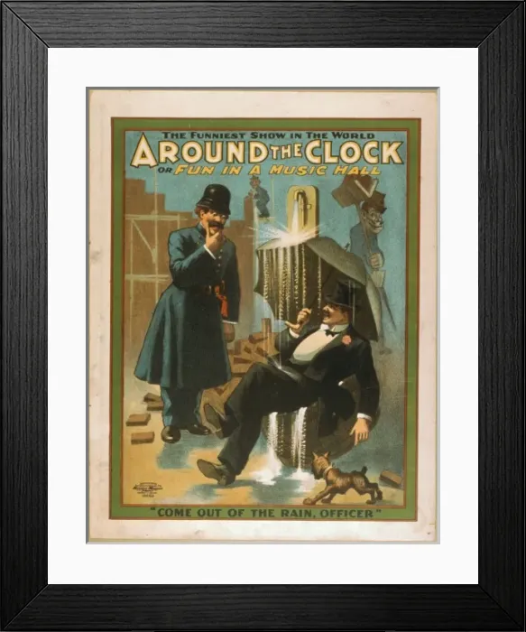 Framed Print : Around the clock, or Fun in a music hall the funniest show i Framed Print : Around the clock, or Fun in a music hall the funniest show i