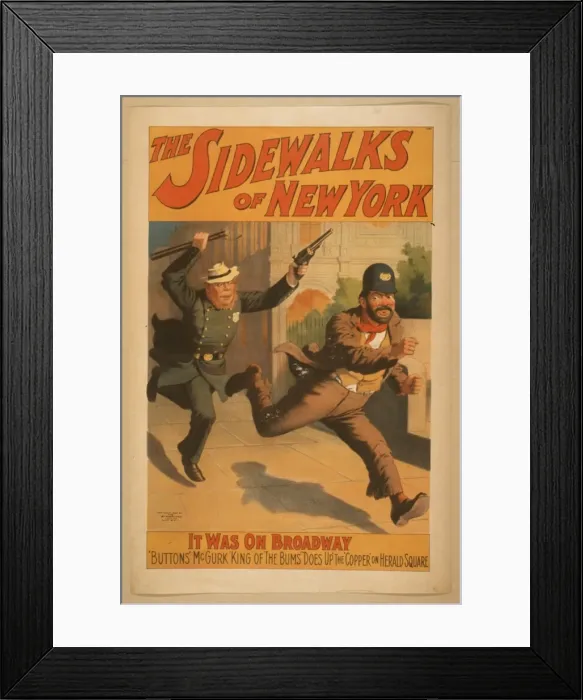 Framed Print : The sidewalks of New York Framed Print : The sidewalks of New York
