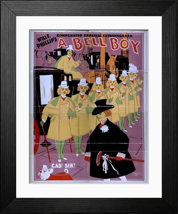 Framed Print : Will F. Phillips complicated farcical extravaganza, A bell Framed Print : Will F. Phillips complicated farcical extravaganza, A bell