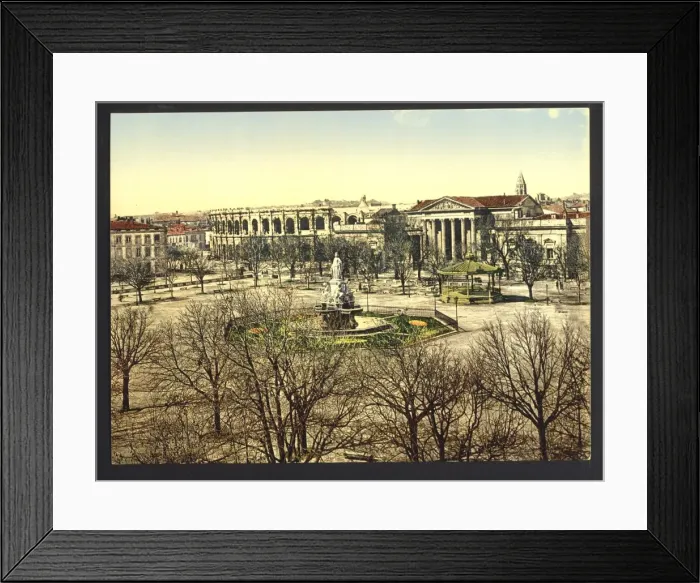 Framed Print : The esplanade, Nimes, France Framed Print : The esplanade, Nimes, France