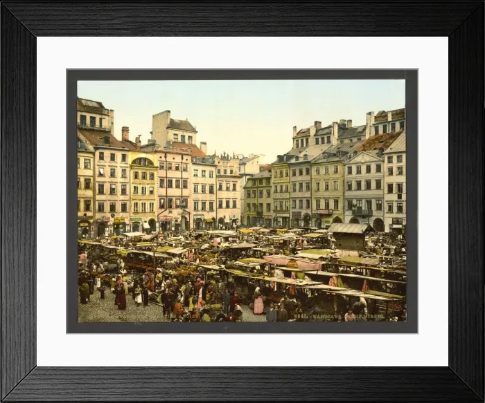 Framed Print : Old part of town, Warsaw, Russia (i. e. Warsaw, Poland) Framed Print : Old part of town, Warsaw, Russia (i. e. Warsaw, Poland)
