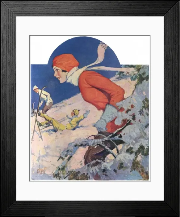 Framed Print : Skiing friends, 1930s Framed Print : Skiing friends, 1930s