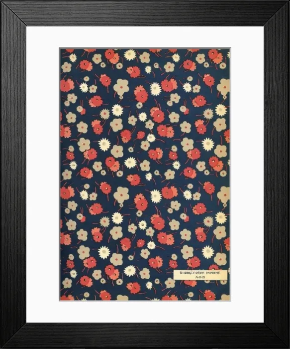 Framed Print : Fabric design, Art Gout Beaute, 1929 Framed Print : Fabric design, Art Gout Beaute, 1929