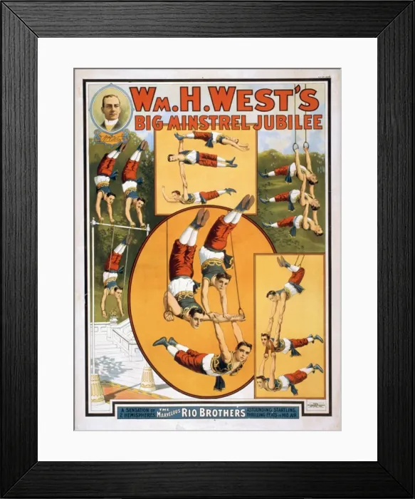 Framed Print : Wm. H. Wests Big Minstrel Jubilee Framed Print : Wm. H. Wests Big Minstrel Jubilee