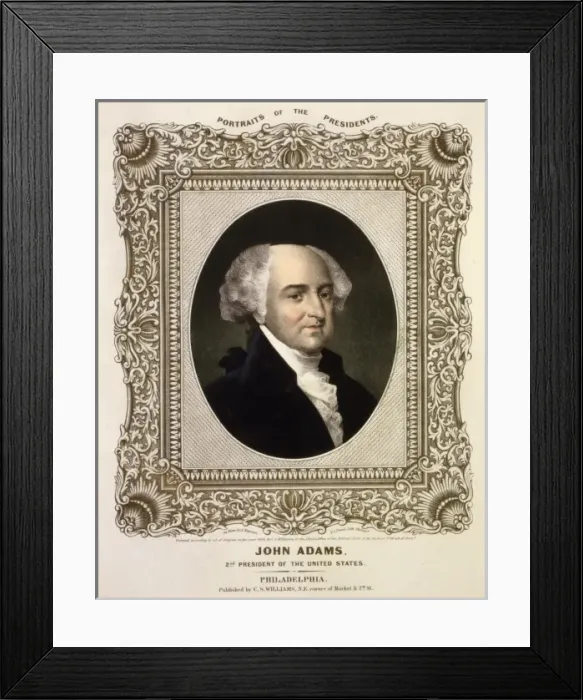 Framed Print : John Adams, 2nd president of the United States