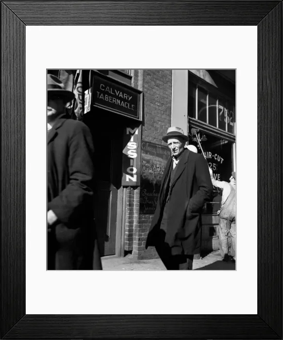 Framed Print : Howard Street, called Skid Row, the street of the unemployed Framed Print : Howard Street, called Skid Row, the street of the unemployed