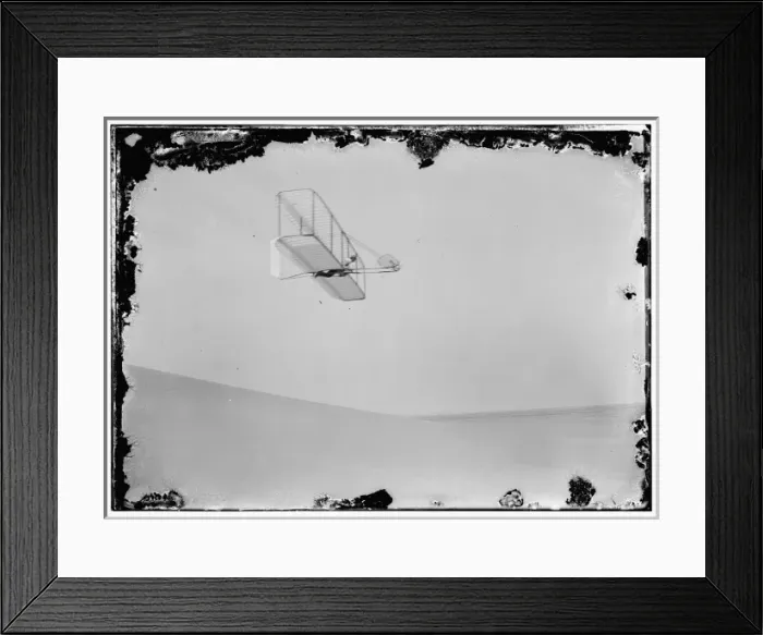 Framed Print : Wilbur gliding to the right, bottom view of glider Framed Print : Wilbur gliding to the right, bottom view of glider