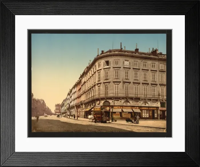 Framed Print : Rue Chapeau Rouge, from the Place Richelieu, Bordeaux, Franc Framed Print : Rue Chapeau Rouge, from the Place Richelieu, Bordeaux, Franc