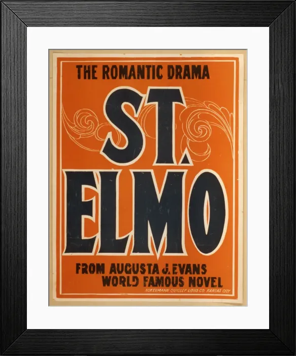 Framed Print : St. Elmo the romantic drama : from Augusta J. Evans world fa Framed Print : St. Elmo the romantic drama : from Augusta J. Evans world fa