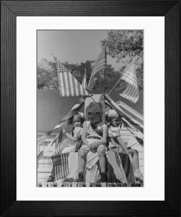 Framed Print : Children on float in Fourth of July parade. Vale, Oregon Framed Print : Children on float in Fourth of July parade. Vale, Oregon