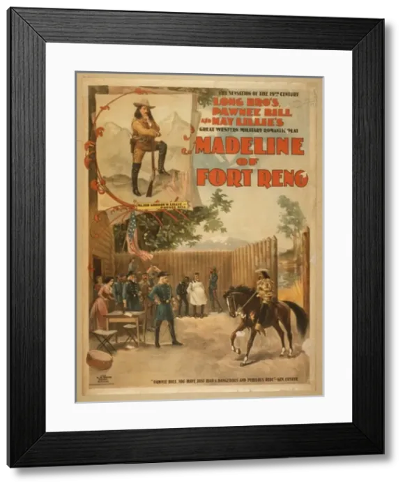 Framed Print : Madeline of Fort Reno the sensation of the 19th century, Lon Framed Print : Madeline of Fort Reno the sensation of the 19th century, Lon