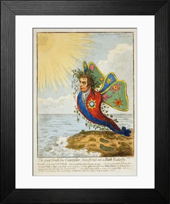 Framed Print : The great South Sea caterpillar, transform d into a Bath but Framed Print : The great South Sea caterpillar, transform d into a Bath but